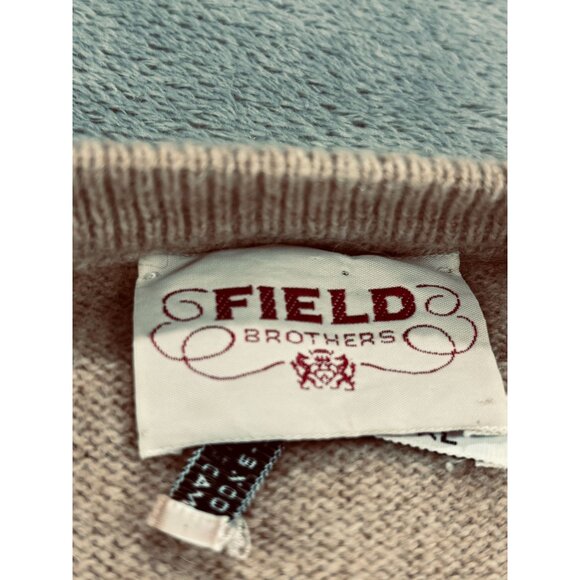 Cashmere V-Neck Sweater Field Brothers 100% Scottish  XL - Picture 3 of 8